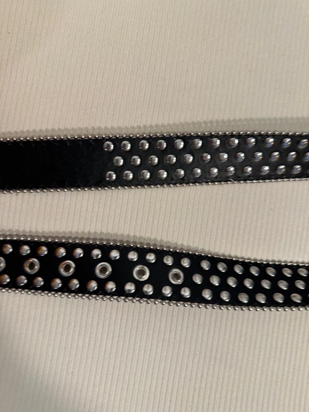 Rhinestone Studded Women's Western Fashion Belt - Black - Picture 7 of 7